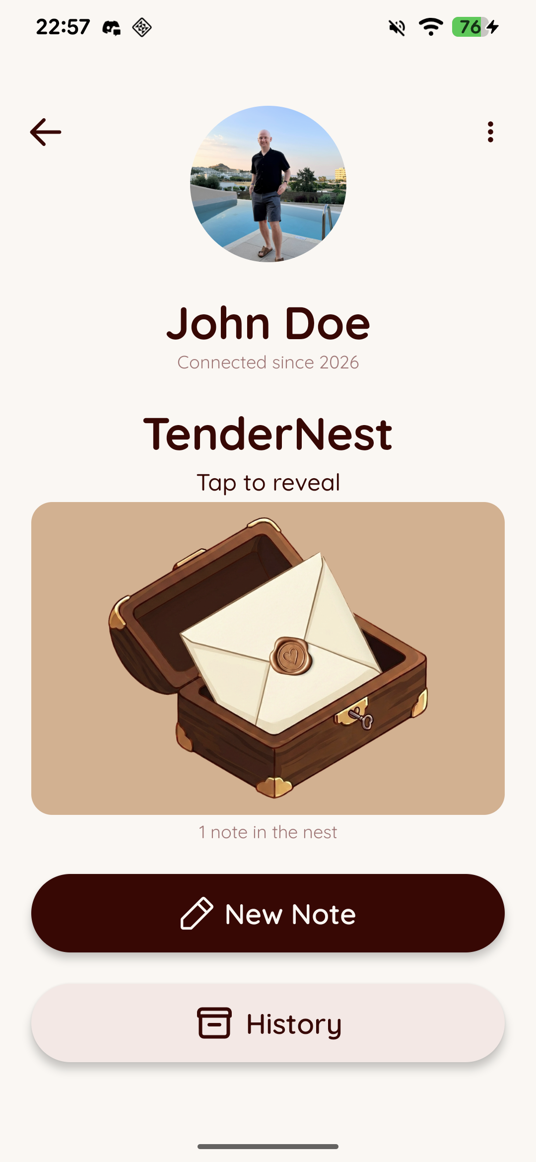 A nest with a sealed note
